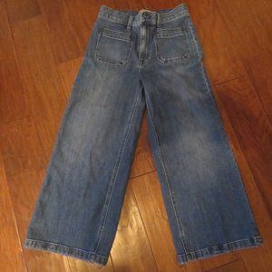 J. Crew Wide Leg Cropped Sz 26 Point Sur Jeans